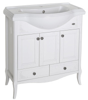 Тумба под раковину ASB-Woodline   Салерно 80  9696 (белый)