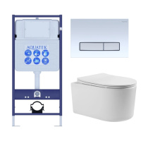 Комплект унитаза с инсталляцией SET AQUATEK МИЯ 4в1