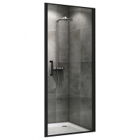 Душевая дверь (80х195) ABBER Sonnenstrand AG04080B черный, распашная