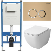 Комплект унитаза с инсталляцией Grossman Galaxy 97.4447S.01.310 с клавишей смыва