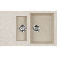 Мойка-Мраморная  (двойная) "KAISER" KM2M- 5080, бежевый