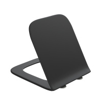 Сиденье для унитаза GR-4441BMS тонкое,черное матовое,микролифт,