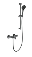 Смеситель для ванны с душевым гарнитуром и термостатом WONZON & WOGHAND, темный графит WW-C2006-A-BGG
