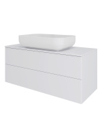 Тумба с раковиной подвесная 100 см, Orange Otto Ot-100TuMDF+B03-600W белый глянец