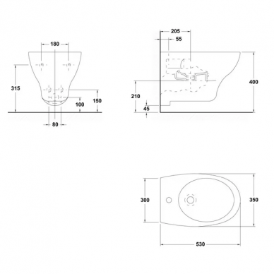 Биде подвесное GALA Street 31362 (73193)