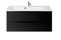 База под раковину подвесная BelBagno MARINO-CER-1000-2C-SO-NL-P Nero Lucido