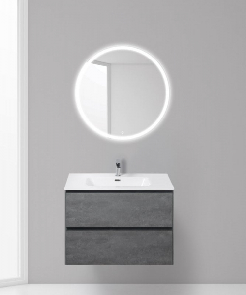 База под раковину подвесная BelBagno PIETRA-800-2C-SO-SCM Stucco Cemento