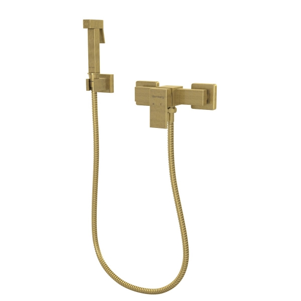 Настенный смеситель с гигиеническим душем BENNBERG BRONZE 170H11
