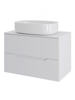 Тумба с раковиной подвесная 70 см, Orange Line Li-70TuwMDF+B08-600W белый