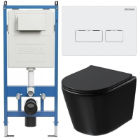 Комплект унитаза с инсталляцией Grossman Pragma 97.4477BMSQ.03.000 с клавишей смыва