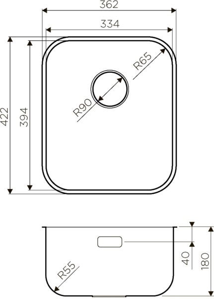 Мойка для кухни Omoikiri Omi 36-U IN 4993485