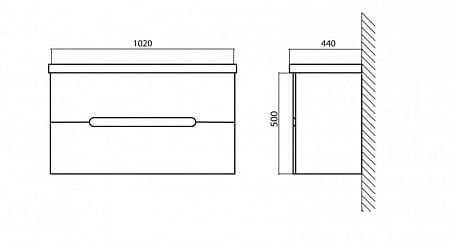 Тумба под раковину BelBagno Luxury/Soft LUXURY-1050-2C-SO-RW-P