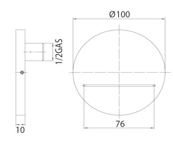 Излив для ванны Bossini Ole' Round E86911.030 хром