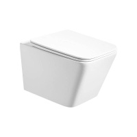 Подвесной унитаз безободковый смыв торнадо Oliveeka OL-5014, с сиденьем микролифт