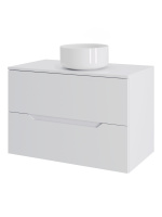 Тумба с раковиной подвесная 70 см, Orange Line Li-70TuwMDF+B07-345W белый