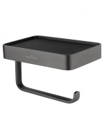 Держатель для туалетной бумаги с полкой WONZON & WOGHAND GRAFFITY, темный графит WW-9336