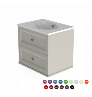 Нижний шкаф Астра-Форм "Классик 70" с 2 ящиками + раковина цветной