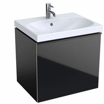 Тумба под раковину Geberit Acanto 500.609.16.1 черное стекло