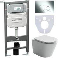 Комплект унитаза с инсталляцией Ceramicanova Balearica CN6000_1001CH_1000