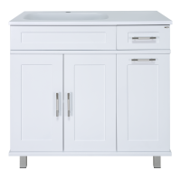 Тумба под раковину Misty Купер 90 с бельевой корзиной левая П-Куп01090-012БкЛ