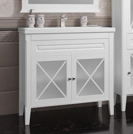 Тумба под раковину Opadiris Палермо 90  00-00002355 белый матовый (без раковины)