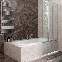 Шторка на ванну Veconi Palau PL-73R, (90x150) PL73R-90-01-19C4