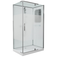 Душевая кабина (120х80) Grossman Classic GR172QR распашная, хром, прозрачный, матовый