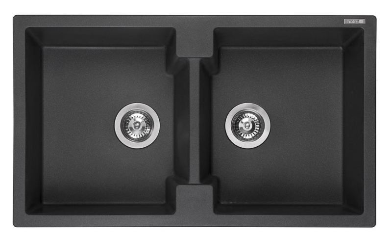 Мойка Reginox Amsterdam 20 R/U (860х500) Black Silvery R31001