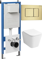 Комплект унитаза с инсталляцией Grossman Classic 97.4479SQ.04.32M с клавишей смыва