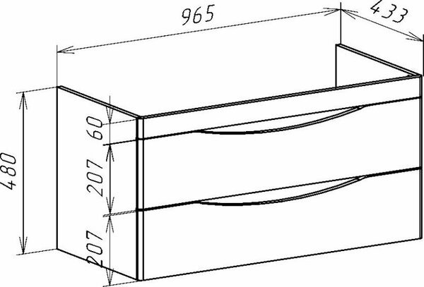 Тумба под раковину Bellezza Санриса 100 4630117270360