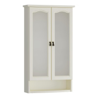 Шкаф Opadiris Риспекто подвесной, двухстворчатый, цвет слоновая кость, с матовым стеклом 00-00006077