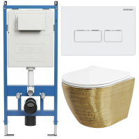 Комплект унитаза с инсталляцией Grossman Pragma 97.4455GWS.03.000 с клавишей смыва