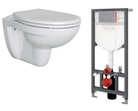 Унитаз подвесной VitrA S10 Spinflush + сиденье с микролифтом, инсталляция и панель управления, 9842B003-7206