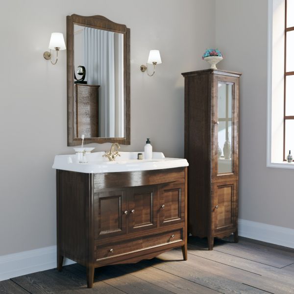 Тумба с раковиной орех 105 см Tiffany World Veronica Nuova VER4105-N+AR874BI*1KOMPLEKT