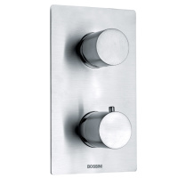 Смеситель для ванны темростатический на 2-5 потребителей Bossini Nobu INZ072.075 нержавеющая сталь матовая