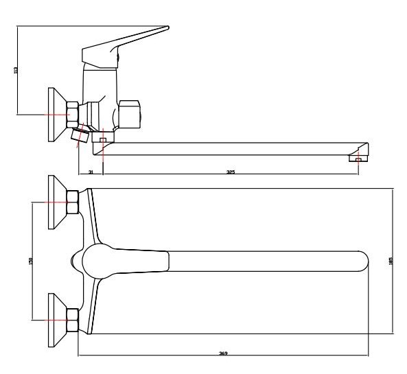 Смеситель для ванны ESKO MURANO MR 31