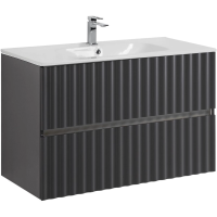 База под раковину Art&Max Еlegant AM-ELEGANT-900-2C-SO-GM-LED Серый матовый