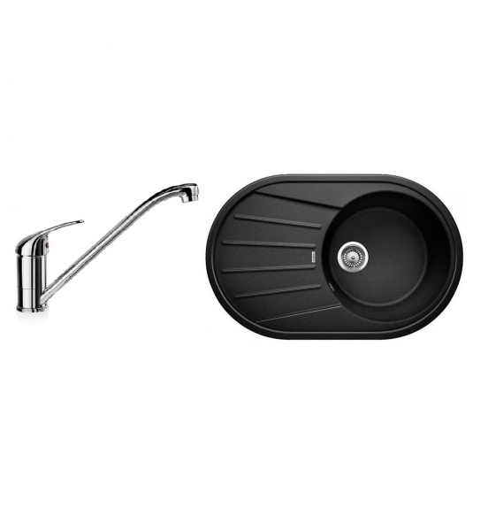 Комплект Blanco TAMOS 45 S (антрацит) + DARAS (хром) 521390D1