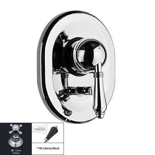 Ручка для встраиваемого смесителя, наружная Nicolazzi Classico Liberty Black 3460CR40