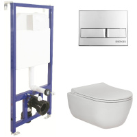 Комплект унитаза с инсталляцией Berges Wasserhaus Ego Rimless 047213