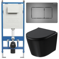 Комплект унитаза с инсталляцией Grossman Classic 97.4477BMSQ.04.42M с клавишей смыва