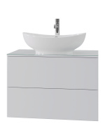 Тумба с раковиной Orange Otto Ot-75TuGLASS+G56 подвесная, белый