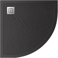 Поддон из искусственного мрамора BelBagno TRAY-MR-UNO-R-90-550-35-NERO-CR