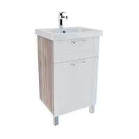 Тумба с умывальником, IDDIS New Sena NSE50W1i95K, белый/дерево