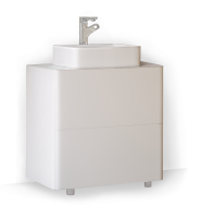 Тумба под раковину RAVAL Pure 75 напольная белая Pur.01.75/N/W