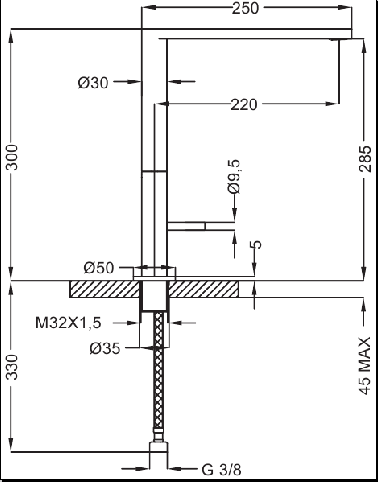 Смеситель для кухонной мойки Cezares Eco ECO-LLM-01-Cr