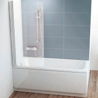 Шторка для ванны (80х150) L Ravak Chrome Transparent 7QL40U00Z1