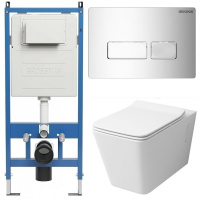 Комплект унитаза с инсталляцией Grossman Galaxy 97.4414S.03.100 с клавишей смыва