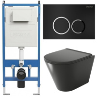 Комплект унитаза с инсталляцией Grossman Galaxy 97.4477BMS.01.210 с клавишей смыва