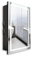 Зеркало-шкаф (46х76) Silver Mirrors Hamburg-BLACK LED-00002669